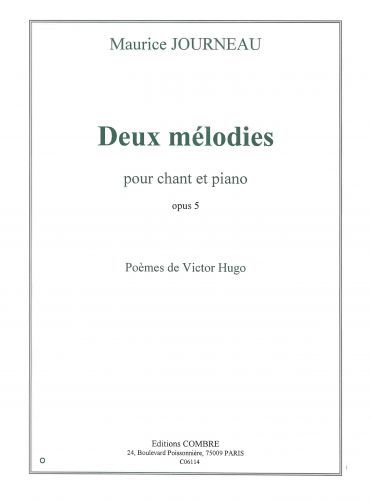 couverture Mlodies sur des pomes de Victor Hugo (2) Op.5 Combre