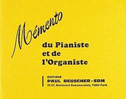 couverture Mmento de l'organiste Paul Beuscher