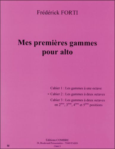 couverture Mes premires gammes Vol.2 : gammes  2 octaves Combre