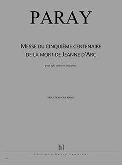 couverture Messe du cinquime centenaire de la mort de Jeanne d'Arc Editions Henry Lemoine