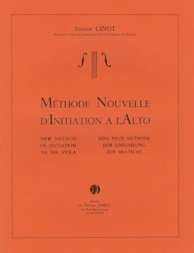 couverture Mthode nouvelle d'initiation  l'alto Jobert