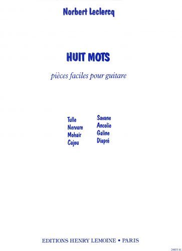 couverture Mots (8) Editions Henry Lemoine