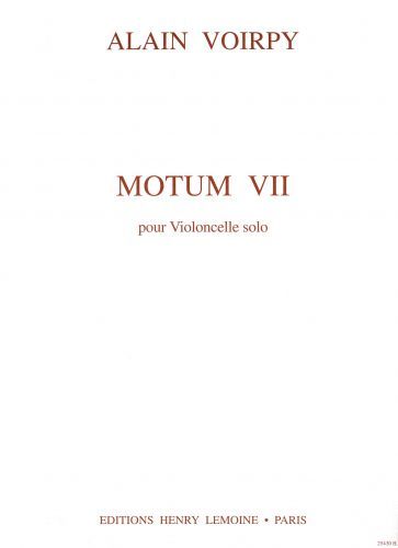 couverture Motum VII Editions Henry Lemoine