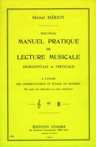 couverture Nouveau manuel pratique de lecture musicale Combre