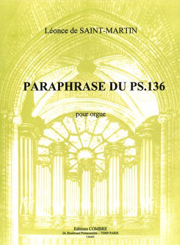 couverture Paraphrase du Psaume 136 Op.15 Combre