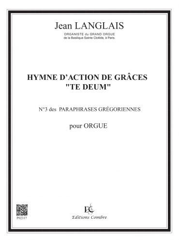 couverture Paraphrase grgorienne n3 : Hymne action de grce Te Deum Combre