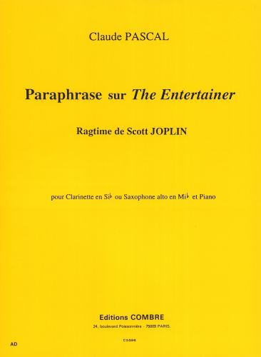 couverture Paraphrase sur the Entertainer de S. Joplin Combre