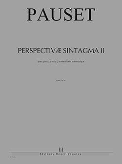 couverture Perspectivae Sintagma II Editions Henry Lemoine