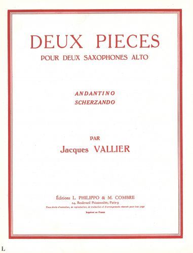 couverture Pices (2) : Andantino - Scherzando Combre