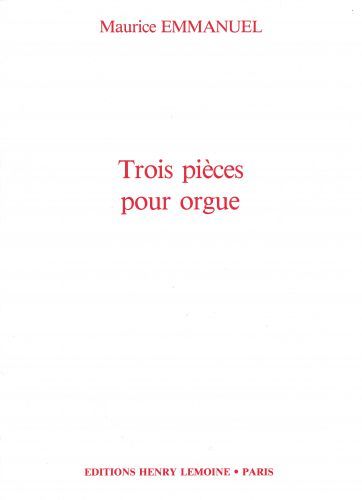 couverture Pices (3) Editions Henry Lemoine