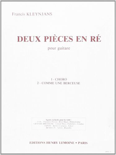 couverture Pices en R maj. (2) Editions Henry Lemoine