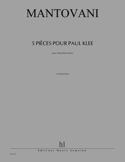 couverture Pices pour Paul Klee (5) Editions Henry Lemoine