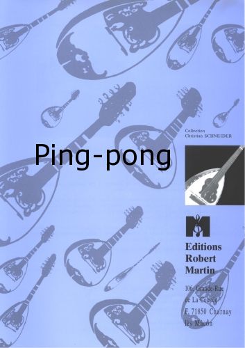 couverture Ping-Pong Editions Robert Martin