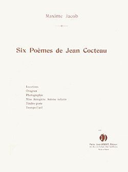 couverture Pomes de Jean Cocteau (6) Jobert