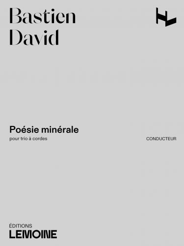 couverture Posie minrale Editions Henry Lemoine