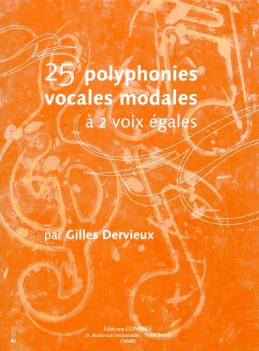 couverture Polyphonies vocales modales (25)  2 voix gales Combre