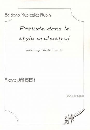 couverture Prlude dans le style orchestral pour deux fltes, deux clarinettes, violon, alto et violoncelle Martin Musique
