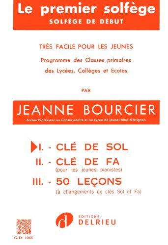 couverture Premier solfge Vol.1 - Cl de Sol Delrieu