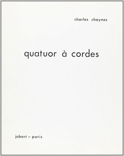 couverture Quatuor  cordes Jobert