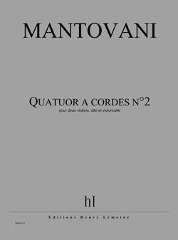 couverture Quatuor  cordes n2 Editions Henry Lemoine