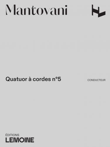 couverture Quatuor  cordes n5 Editions Henry Lemoine