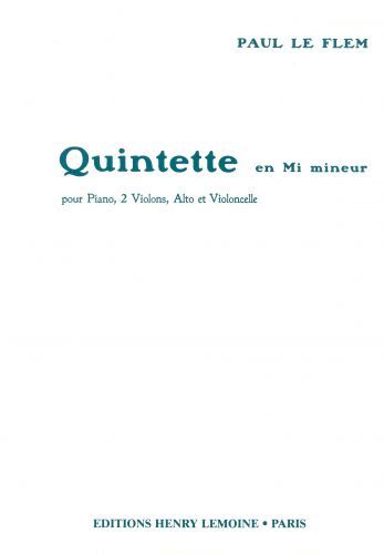 couverture Quintette Editions Henry Lemoine