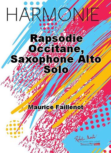 couverture Rapsodie Occitane, Saxophone Alto Solo Martin Musique