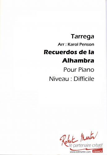 couverture RECUERDOS DE LA ALHAMBRA Editions Robert Martin