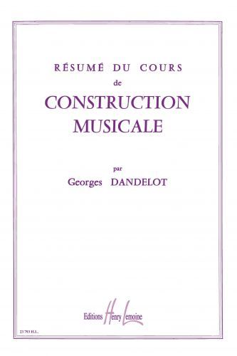 couverture Rsum de cours de construction musicale Editions Henry Lemoine