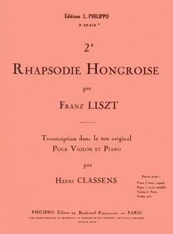 couverture Rhapsodie hongroise n2 Combre