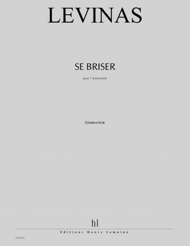 couverture Se briser Editions Henry Lemoine