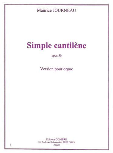 couverture Simple cantilne Op.50 Combre