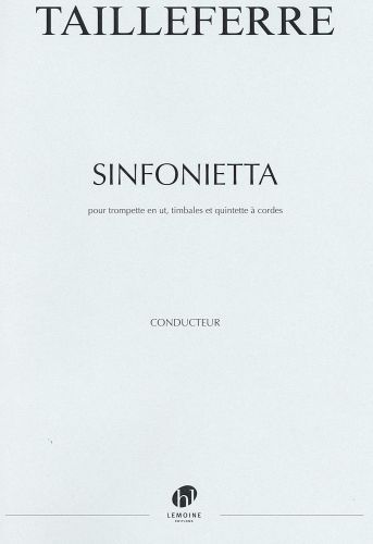 couverture Sinfonietta Editions Henry Lemoine