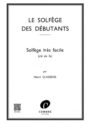 couverture Solfge des dbutants - cl de fa Combre