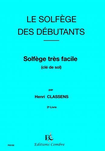 couverture Solfge des dbutants - cl de sol Vol.2 Combre