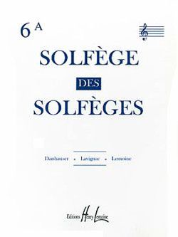 couverture Solfge des Solfges Vol.6A avec accompagnement Editions Henry Lemoine