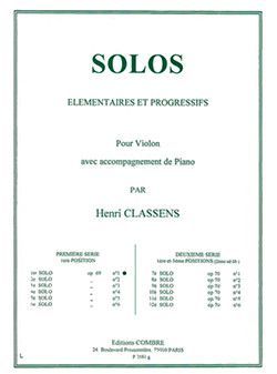 couverture Solo lmentaire et progressif n1 Op.69 n1 Combre