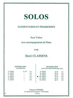 couverture Solo lmentaire et progressif n10 Op.70 n4 Combre