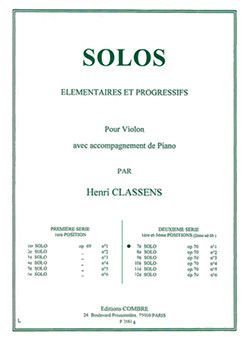 couverture Solo lmentaire et progressif n7 Op.70 n1 Combre