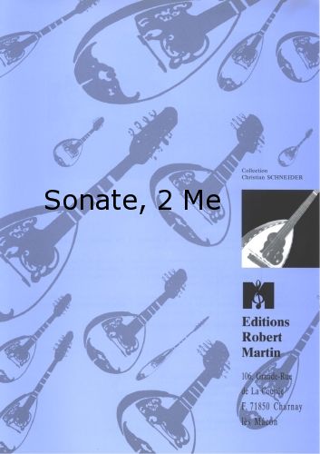 couverture Sonate, 2 Mandolines Editions Robert Martin