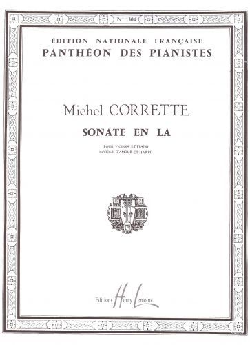 couverture Sonate en La maj. Editions Henry Lemoine