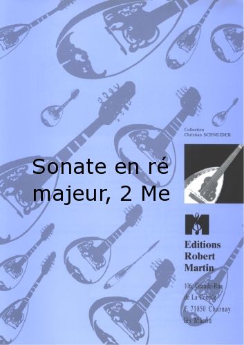 couverture Sonate En R Majeur, 2 Mandolines Editions Robert Martin