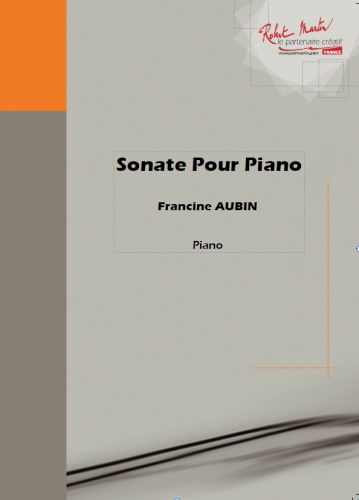 couverture Sonate Pour Piano Editions Robert Martin