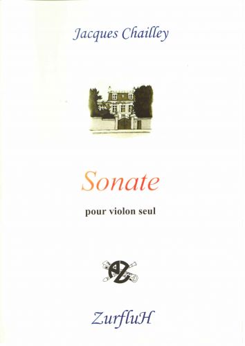 couverture Sonate Pour Violon Seul Editions Robert Martin