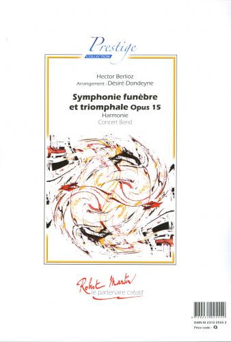 couverture Symphonie Funbre et Triomphale Martin Musique