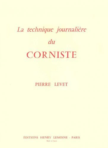 couverture Technique journalire du corniste Editions Henry Lemoine