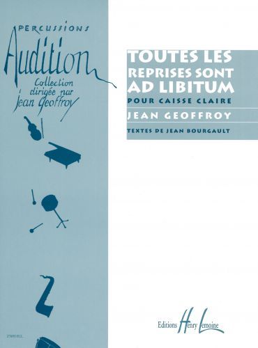 couverture Toutes les reprises sont ad libitum Editions Henry Lemoine