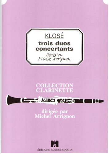 couverture Trois Duos Concertants Editions Robert Martin