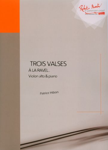 couverture Trois valses       violon alto & piano Editions Robert Martin
