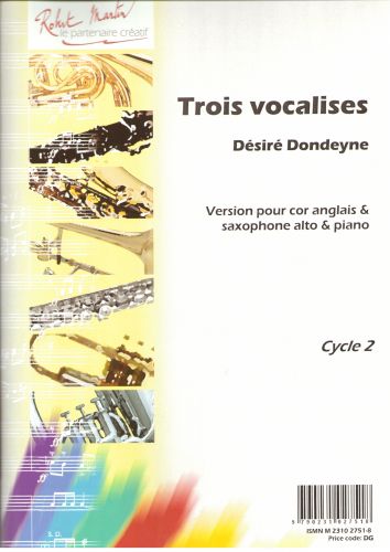 couverture Trois Vocalises, Cor Anglais Editions Robert Martin